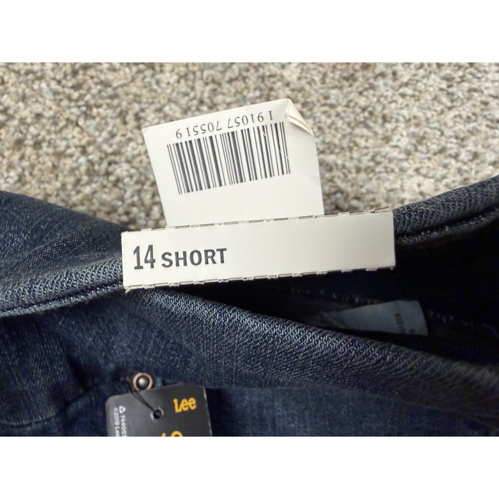 Lee Sculpting Slim Fit Jeans Women 14 Short Blue NWT‎ Mid Rise Pull On Slim Leg - Picture 3 of 5